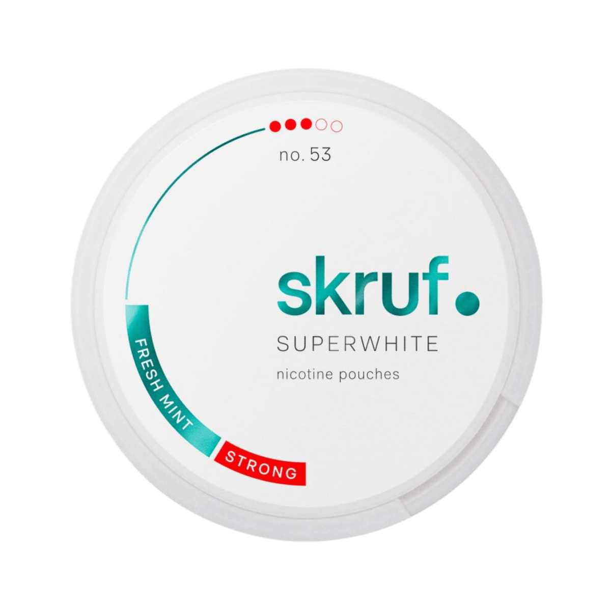 SKRUF No.53 Fresh Mint Strong nicotine pouch can – Slim semi-moist, 9 mg, 24 pouches