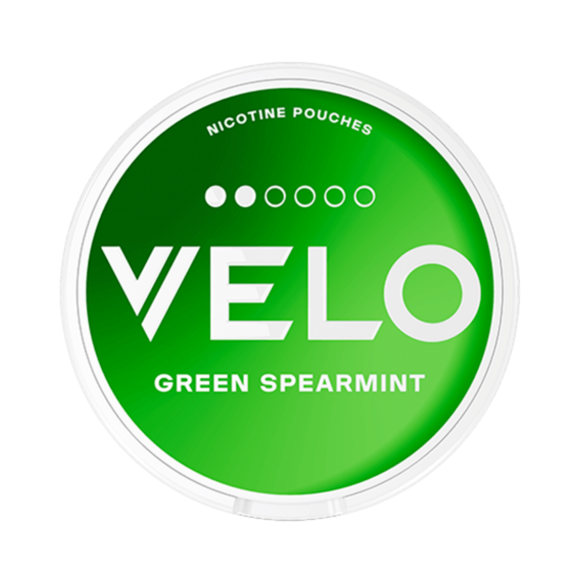 VELO Green Spearmint nicotine pouch can – Slim, 6mg, 20 pouches