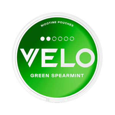 VELO Green Spearmint nicotine pouch can – Slim, 6mg, 20 pouches