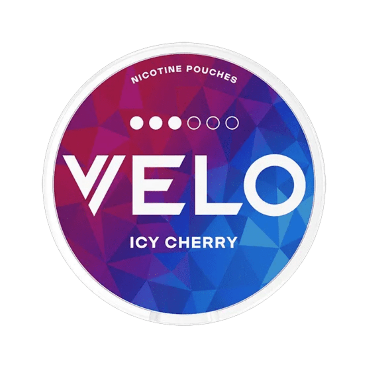 VELO Icy Cherry nicotine pouch can – Slim, 8 mg, 20 pouches