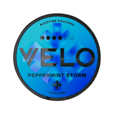 VELO Peppermint Storm nicotine pouch can – Slim, 10.9 mg, 20 pouches