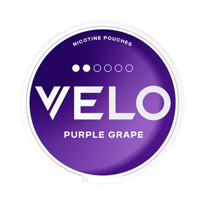 VELO Purple Grape Mini nicotine pouch can – Mini format, 6mg, 20 pouches