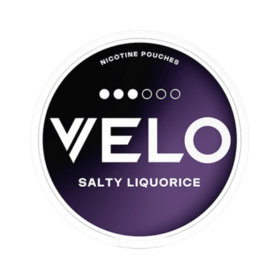 VELO Salty Liquorice nicotine pouch can – Slim, 10mg, 20 pouches