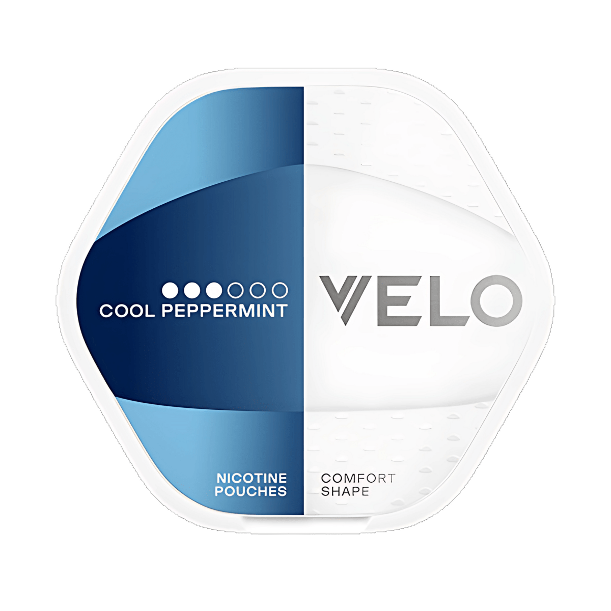 VELO Shift Cool Peppermint nicotine pouch can – Slim, 8 mg, 20 pouches