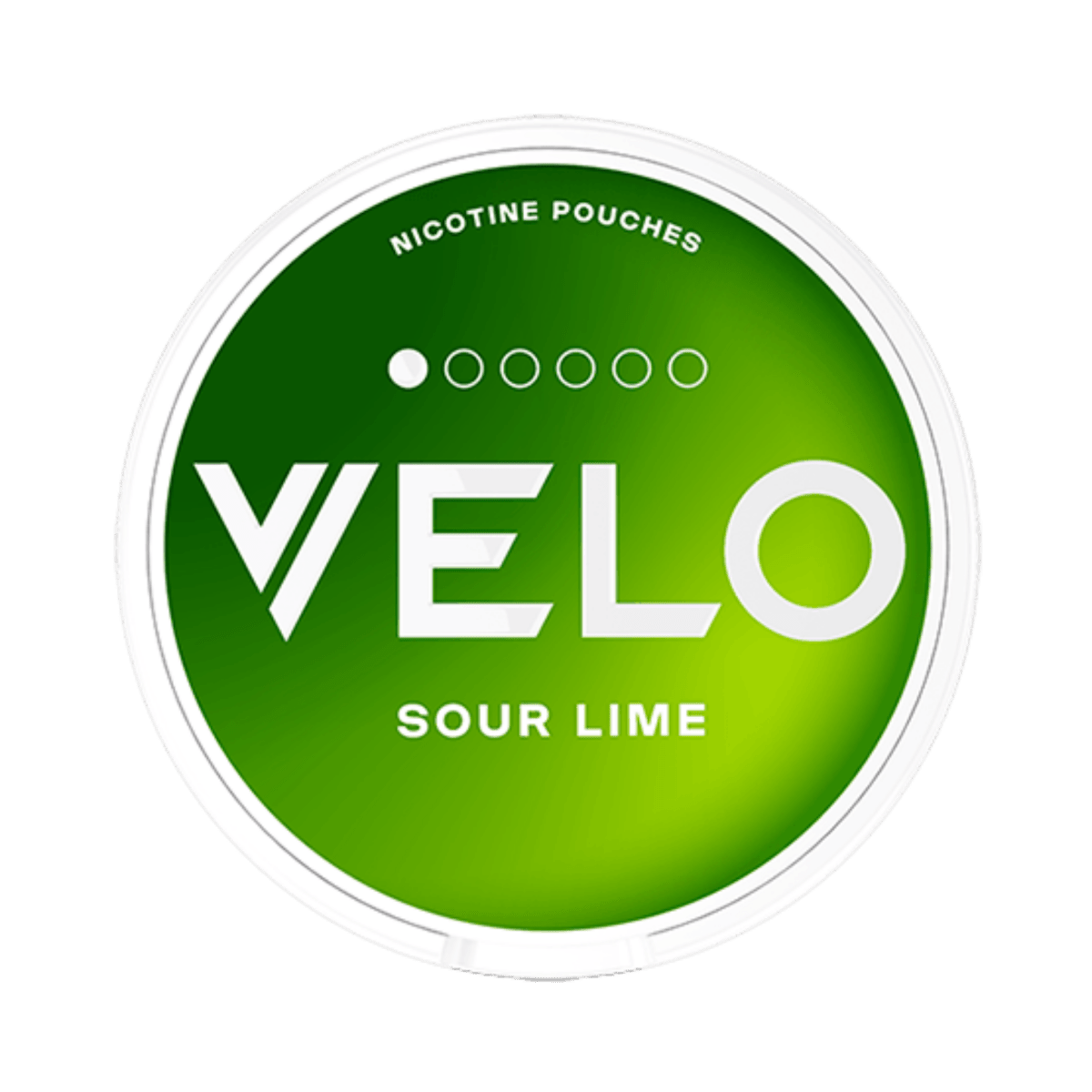 VELO Sour Lime Mini nicotine pouch can – Mini format, 4 mg, 20 pouches