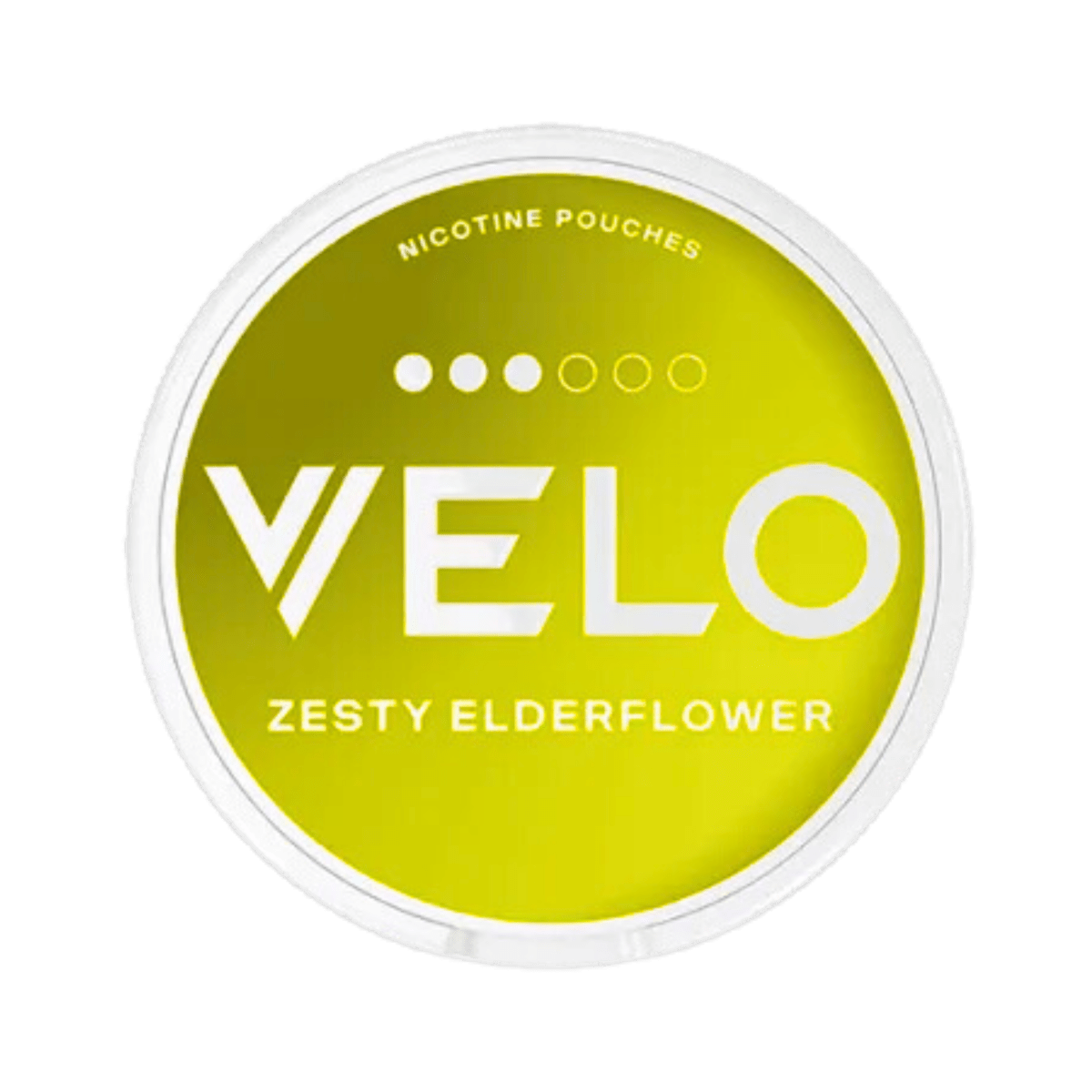 VELO Zesty Elderflower nicotine pouch can – Slim, 10mg, 20 pouches