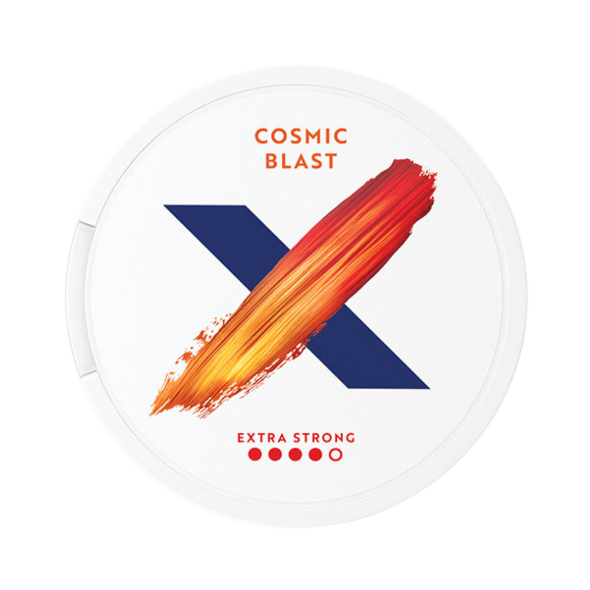 X Cosmic Blast Extra Strong nicotine pouch can – Slim, 10mg, 24 pouches
