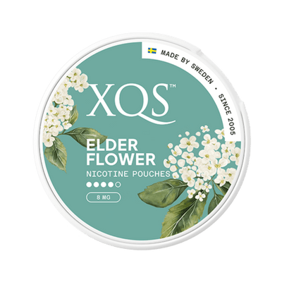 XQS Elderflower nicotine pouch can – Slim moist, 4 mg, 20 pouches