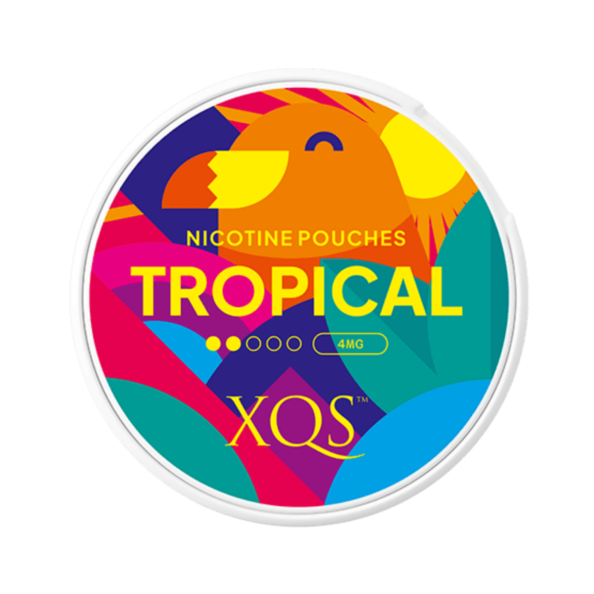 XQS Tropical Light nicotine pouch can – Slim moist, 8mg, 20 pouches