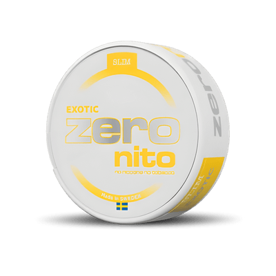 Zeronito Exotic Slim nicotine-free pouch can – Slim format, 0 mg, 20 pouches