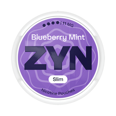 Zyn Blueberry Mint Slim nicotine pouch can – Slim moist, 11 mg, 20 pouches